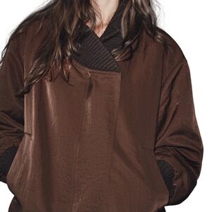 Zara Brown Bomber Jacket